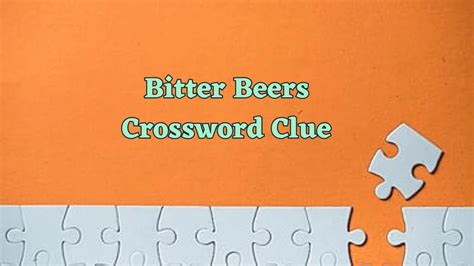 dark brown bitter beer (6) Crossword Clue .